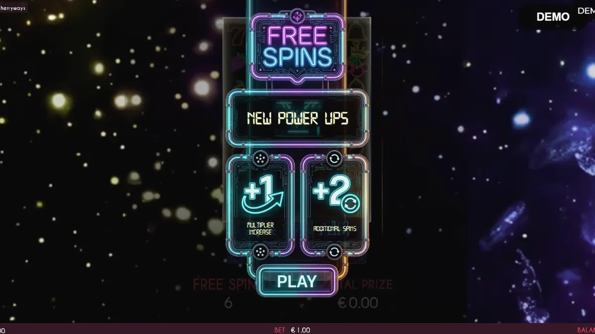 Turbo Fortune Cherryways slot neon symbols